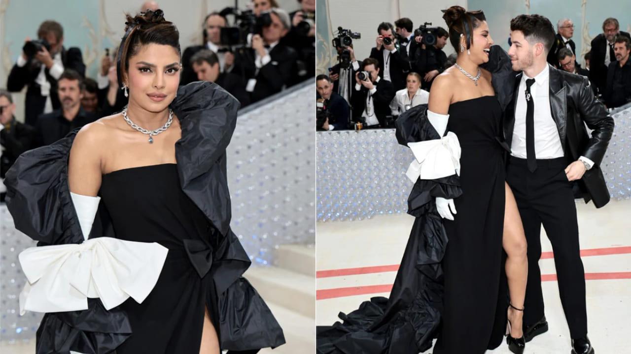 Priyanka chopra black and white dress sales
